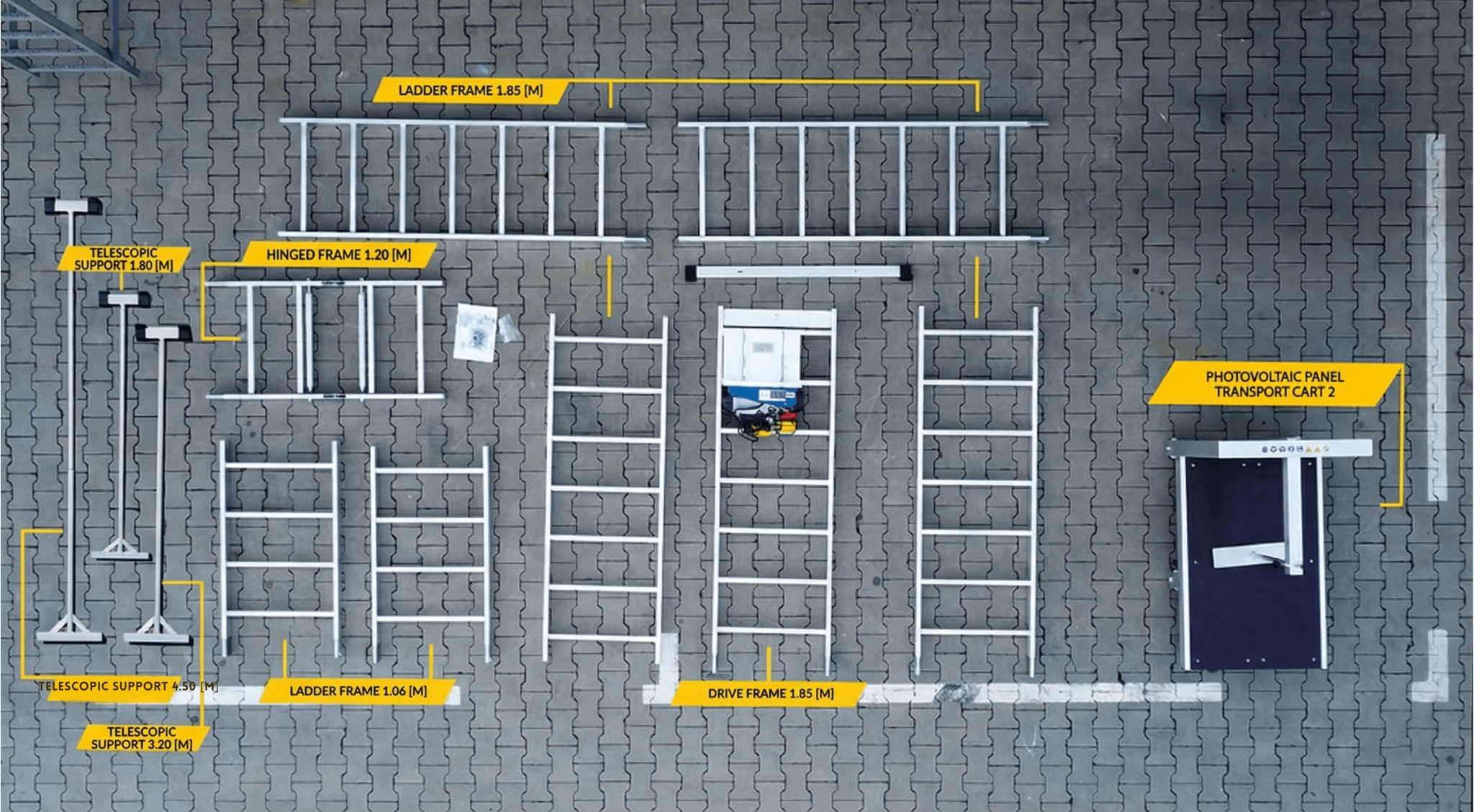Ladder Hoist + Trolley for PV modules